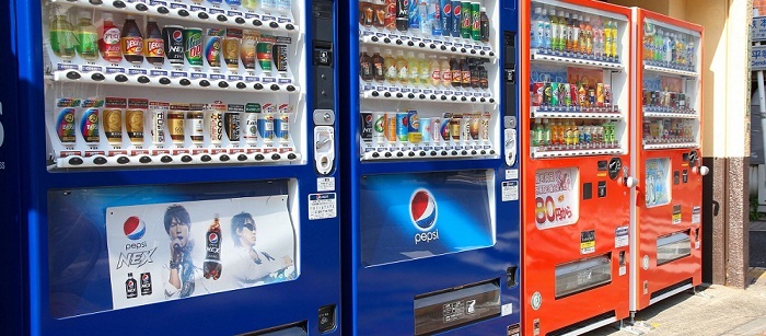 Fonctionnement d'un distributeur automatique de boissons, snacks
